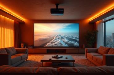 Modern projector setup with vivid 4K visuals—featured in AVE’s 2025 buying guide