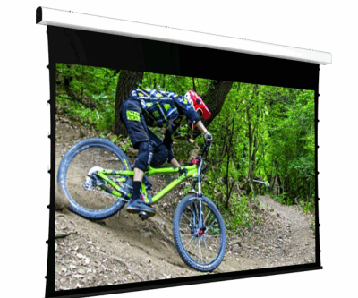 MAJOR TENSIONED motorized projection screen – 300cm to 400cm – tension system for perfect flatness AV system amsterdam netherlands audiovisual