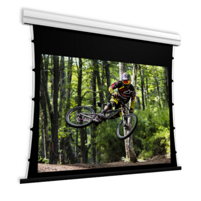 GP Screen TIZIANO TENSIONED motorized projection screen (projectiescherm) – 160cm to 400cm – perfect flatness av systems videoprojection amsterdam