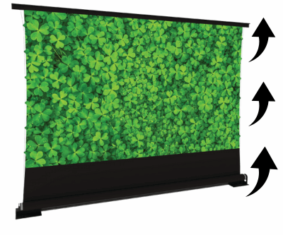 davinci projection screen ascension from floor to ceiling Motorized floor-rising projection screen (projectiescherm) – DAVINCI GP Screen 220cm to 430cm
