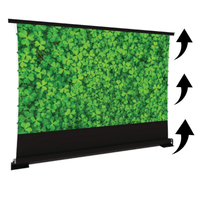 davinci projection screen ascension from floor to ceiling Motorized floor-rising projection screen (projectiescherm) – DAVINCI GP Screen 220cm to 430cm